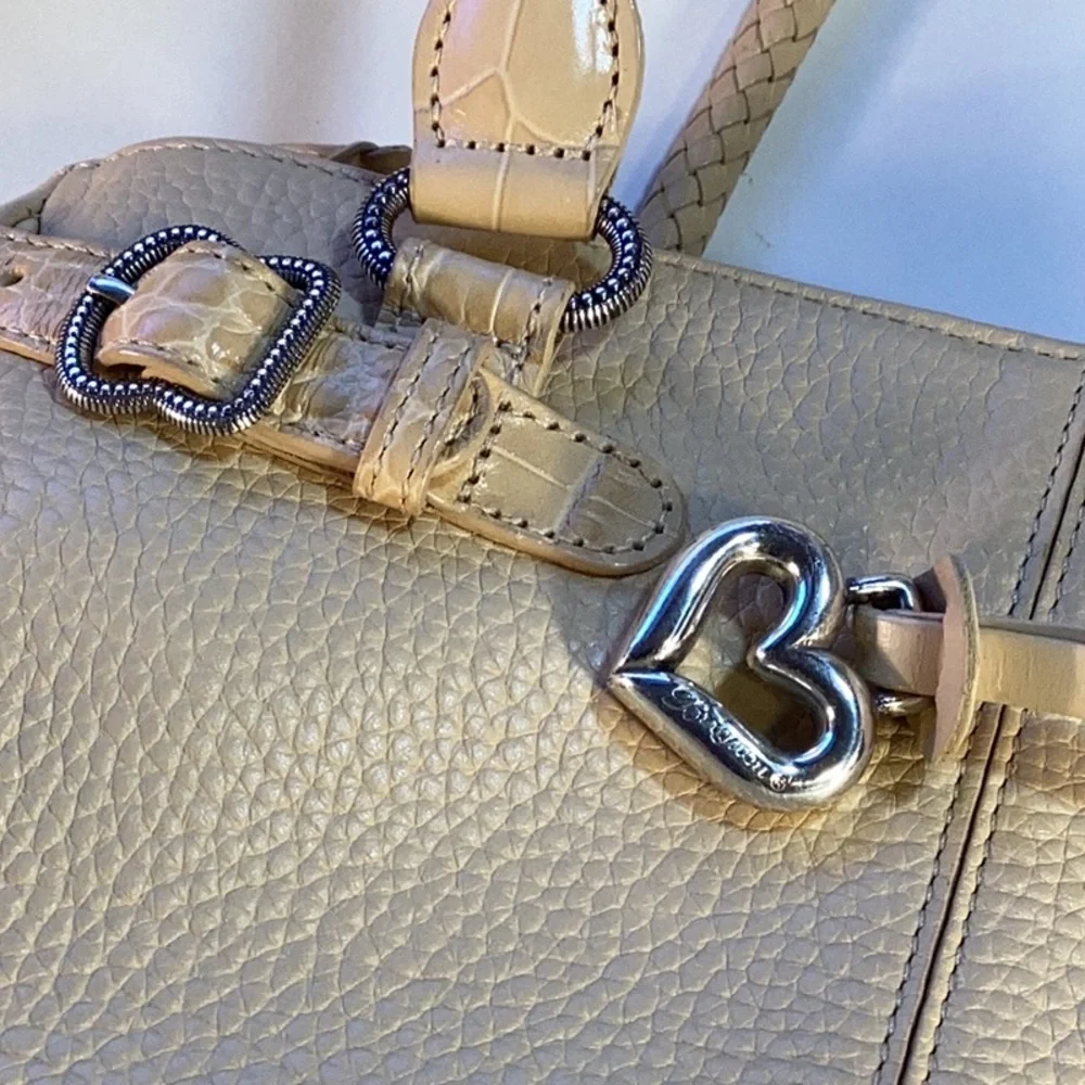 Brighton Beige/Tan Leather Shoulder Bag
